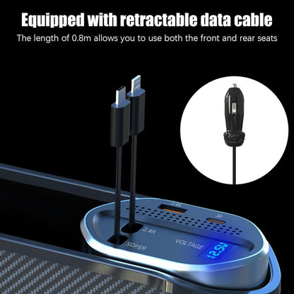 Universal Car Seat Gap Organizer with Charging Ports & Cup Holder