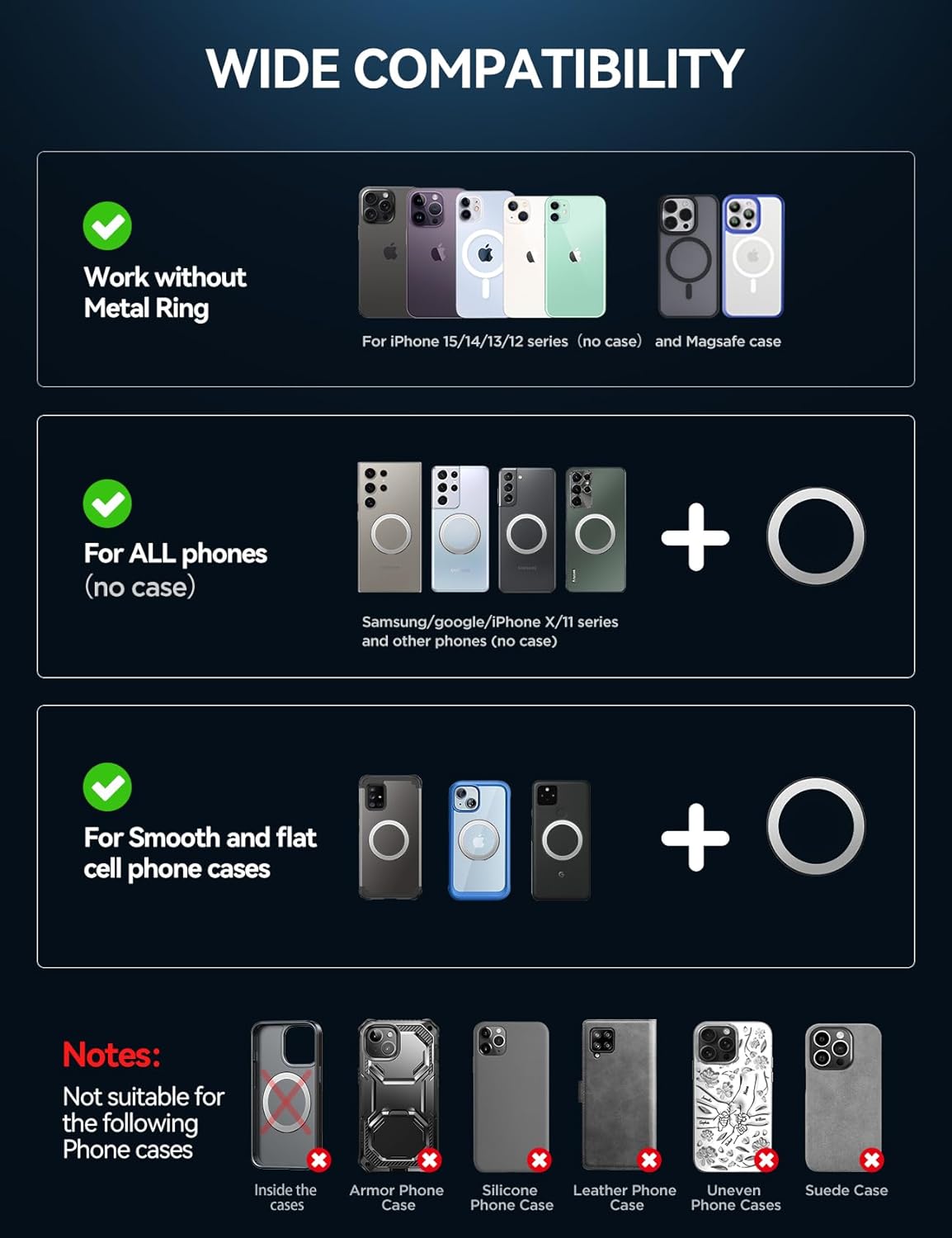 360° Foldable Car Mount with MagSafe Support
