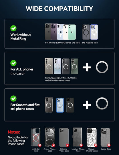 360° Foldable Car Mount with MagSafe Support